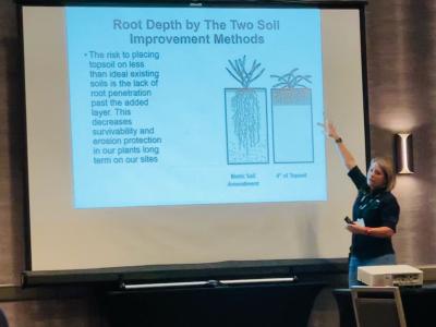 Lauren giving presentation